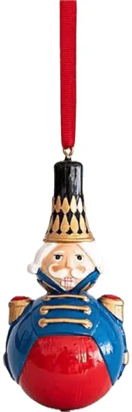 Jucărie cu brad de Crăciun Eurolamp - Spărgător de nuci, 13 cm, roșu-albastru