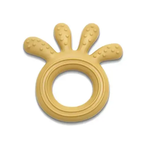 Jucarie de dentitie din silicon Lorelli Octopus, 0 luni+, Galben
