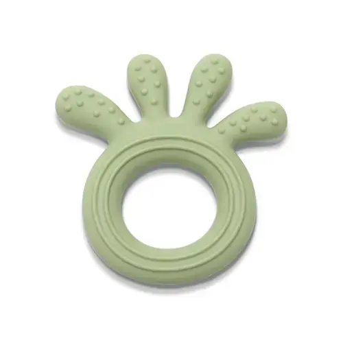 Jucarie de dentitie din silicon Lorelli Octopus, 0 luni+, Verde