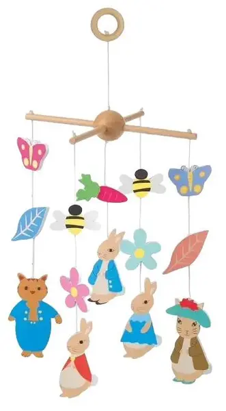 Jucărie de lemn agățată Orange Tree Toys - Peter Rabbit