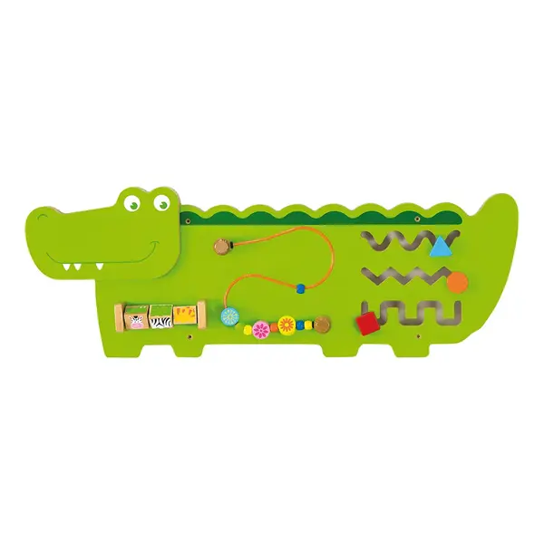 Jucarie de perete cu activitati, Viga, Crocodil