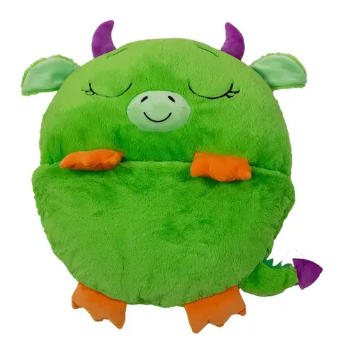 Jucarie de plus 2 in 1 Happy Nappers - Dragonul Duncan, sac de dormit