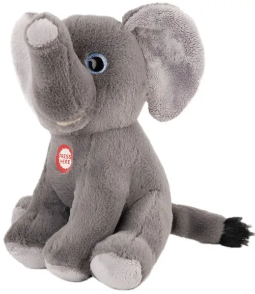 Jucărie de pluș Amek Toys - Elefant cu sunet, 20 cm