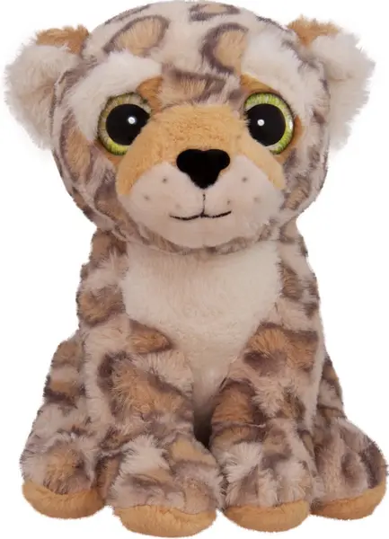 Jucărie de pluș Amek Toys - Leopard cu ochi 3D, 24 cm