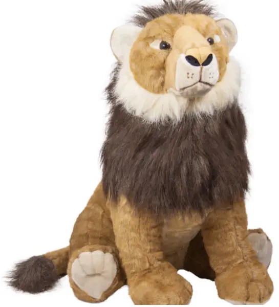 Jucărie de pluș Amek Toys - Leu de pluș așezat, 80 cm