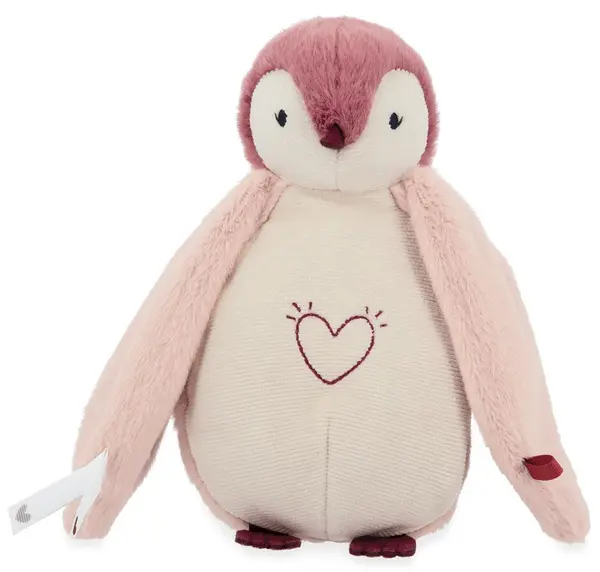 Jucărie de pluș cu lampă Kaloo - Pinguin, 20 cm, roz