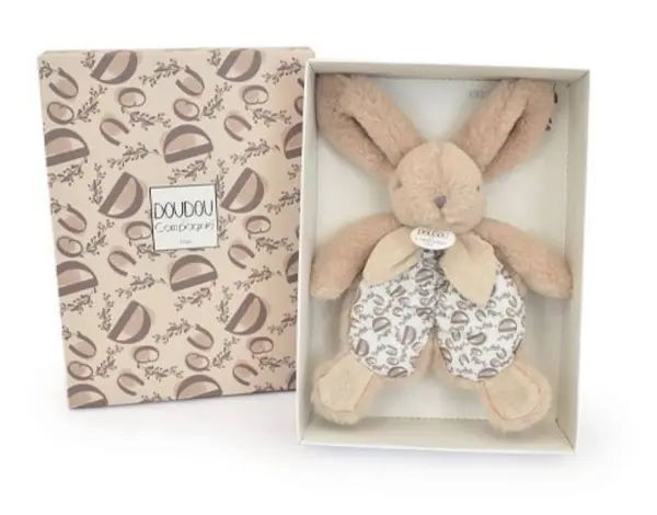 Jucarie de plus, Doudou, Iepuras, 18 cm, Bej