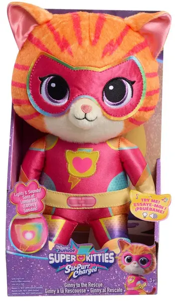 Jucărie de pluș interactivă Just Play Disney Junior - Super Kitties, Ginny to the Rescue