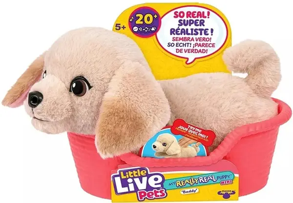 Jucărie de pluș interactivă Moose Little Live Pets - Really Real Puppy, Buddy Labradorul