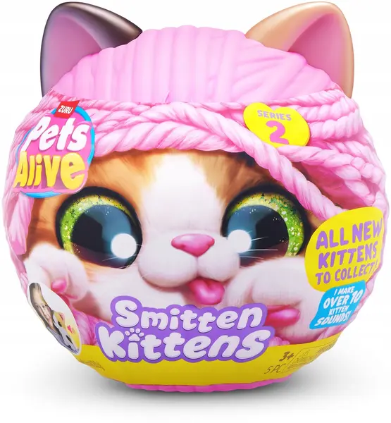 Jucărie de pluș interactivă Zuru Pets Alive - Smitten Kittens S2, sortiment