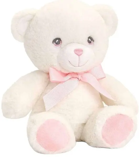 Jucărie de pluș Keel Toys Keeleco - Ursuleț cu panglică, 15 cm, roz