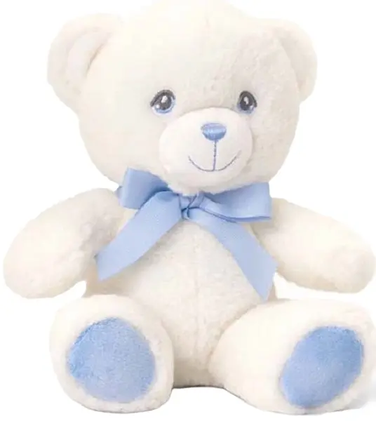 Jucărie de pluș Keel Toys Keeleco - Ursuleț cu panglică, 15 cm, albastru