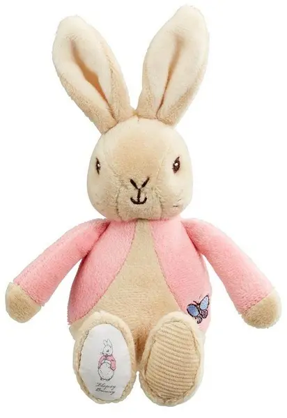 Jucărie de pluș pentru bebeluși Rainbow Designs - Iepuraș Flopsy, 21 cm