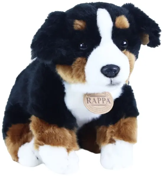 Jucărie de pluș Rappa Eco Friends - Câine de munte bernese, așezat, 25 cm