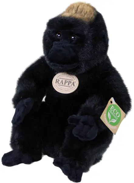 Jucărie de pluș Rappa Eco Friends - Gorilă, așezată, 23 cm