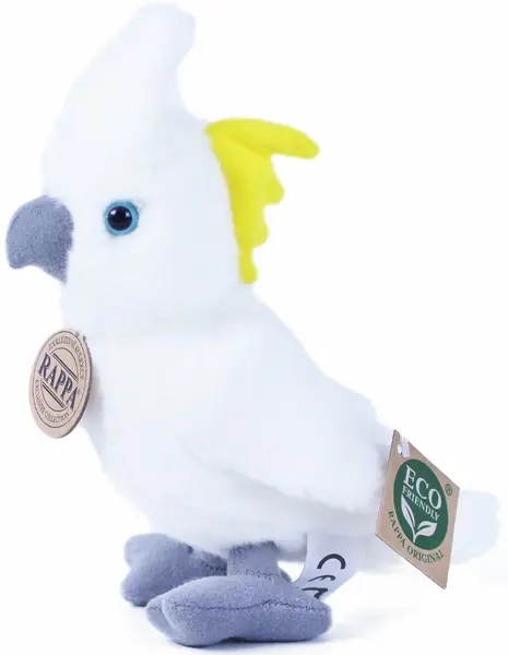 Jucărie de pluș Rappa Eco Friends - Kakadu alb, 18 cm