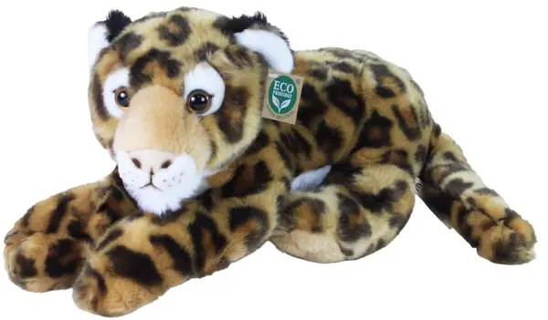 Jucărie de pluș Rappa Eco friends - Leopard, culcat, 40 cm