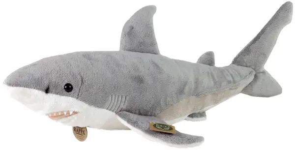 Jucărie de pluș Rappa Eco Friends - Rechin alb, 51 cm