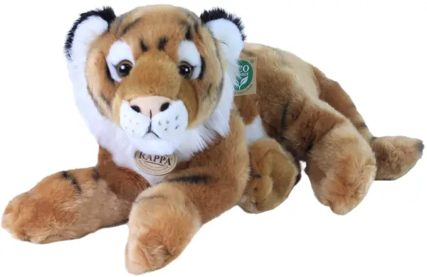 Jucărie de pluș Rappa Eco Friends - Tigru, culcat, 36 cm