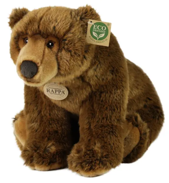 Jucărie de plus Rappa Eco Friends - Ursul brun, așezat, 40 cm