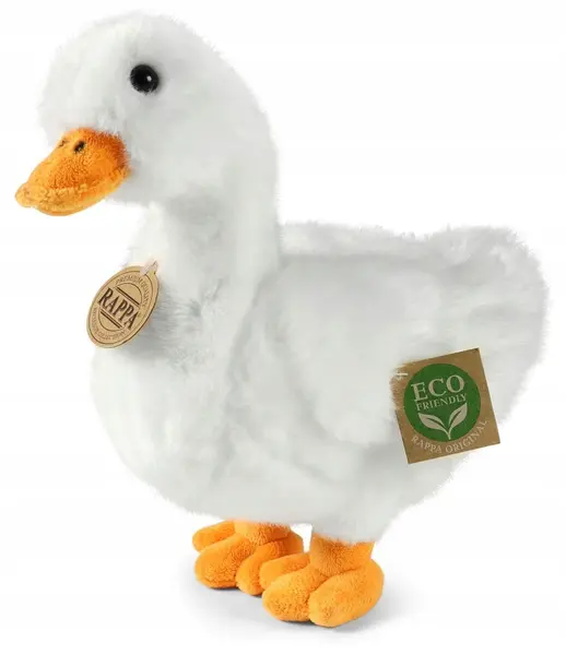 Jucărie de pluș Rappa Eco Prieteni – Rățușcă albă, 24 cm