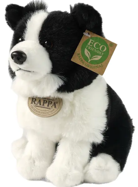 Jucărie de pluș Rappa Soft Collection - Border Collie, așezat, 23 cm