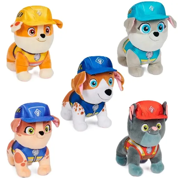 Jucărie de pluș Spin Master Paw Patrol Rubble & Crew - Sortiment, 18 cm