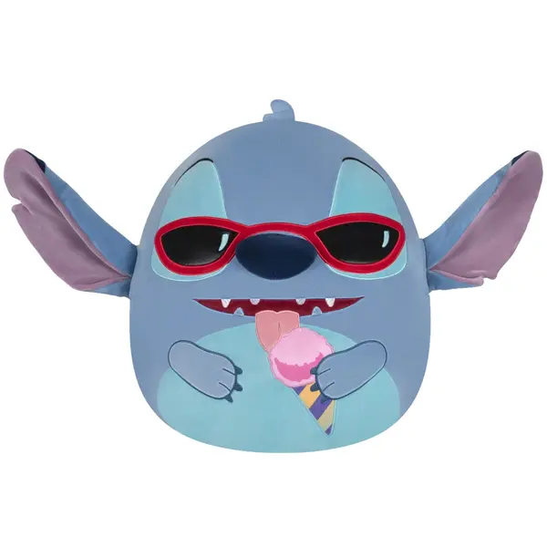 Jucarie de plus, Squishmallows, Disney Stitch cu inghetata, 20 cm