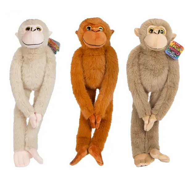 Jucărie de pluș Toi Toys - Maimuță, 55 cm, cu velcro