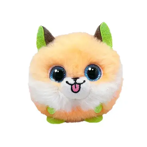 Jucarie de plus TY 8cm Beanie Balls Sherbet Vulpea, Portocaliu