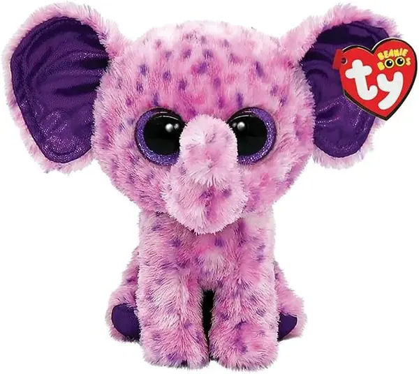 Jucărie de pluș TY Toys - Elefant Eva, 15 cm
