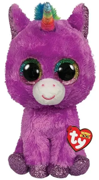 Jucărie de pluș unicorn TY Toys Beanie Boos - Rosette, 24 cm, violet