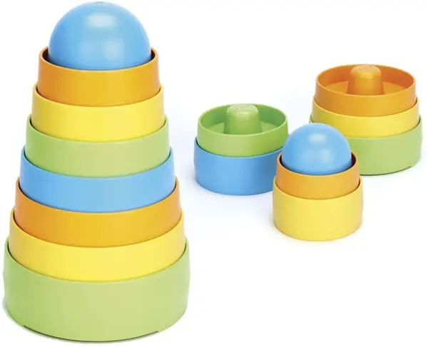 Jucarie de sortat pentru copii Green Toys - Turn, cu 8 piese