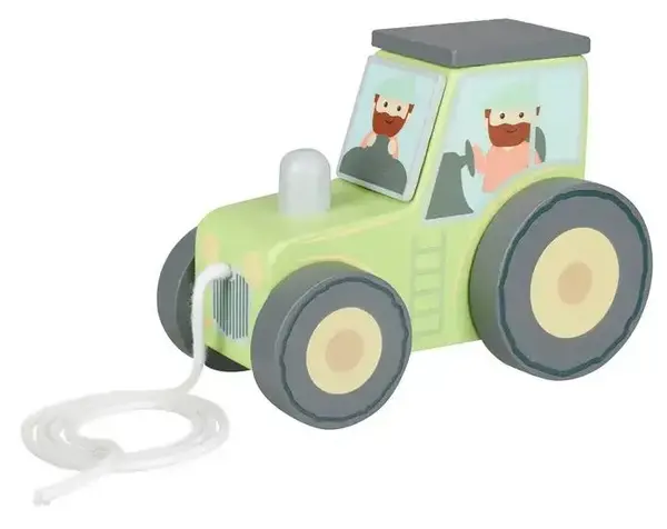 Jucărie de tragere din lemn Orange Tree Toys - Tractor