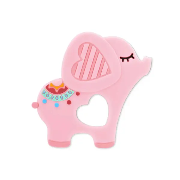 Jucarie dentitie pentru bebelusi Lorelli Lucky Elephant Roz