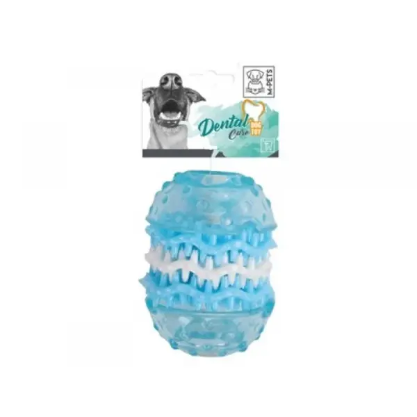 Jucarie din cauciuc moale cu rol de curatare dentara, pentru caini, WASHY M-PETS, L 8x8x10,5 cm