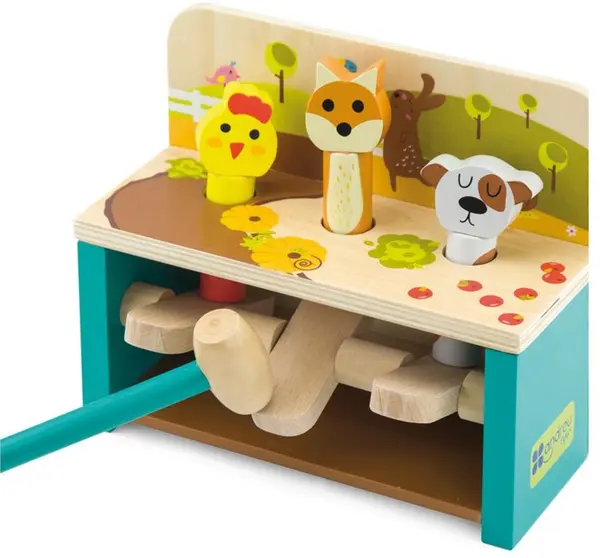 Jucarie din lemn Andreu toys - Loveste si sari - Gandaci