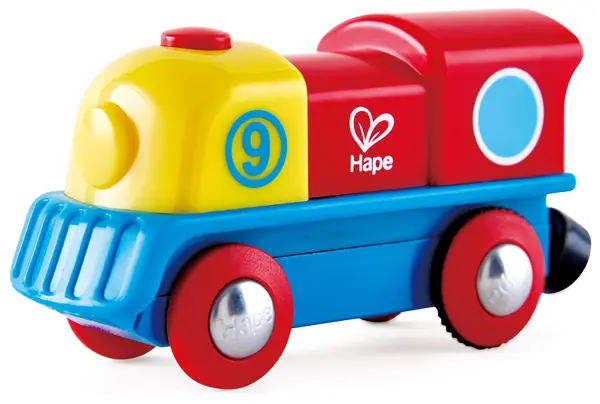 Jucarie din lemn Hape - Locomotiva colorata