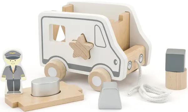 Jucărie din lemn Viga Toys - Camion de remorcare