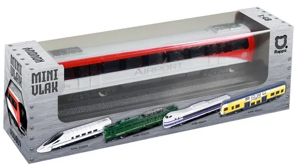 Jucărie din metal Rappa - Tren aeroport, 16 cm
