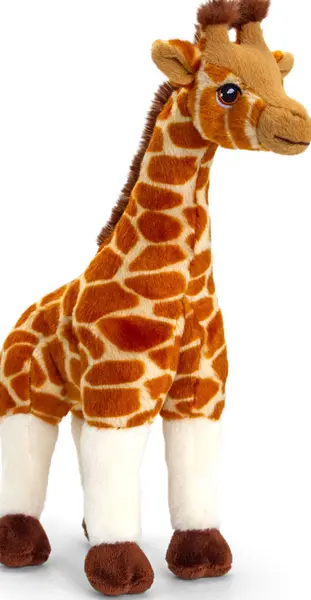 Jucarie ecologica de plus Keel Toys Keeleco - Girafa, 40 cm