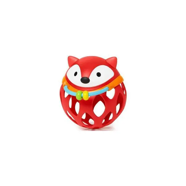 Jucarie educativa, Skip Hop, Cu prindere usoara pentru manutele mici, Dezvolta coordonarea ochi-mana, 9x12x16,5 cm, 3 luni+, Rattle-Fox
