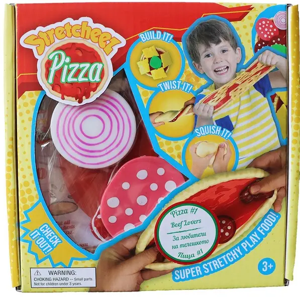 Jucarie elastica Stretcheez Pizza, picant