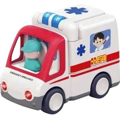 Jucarie Hola Toys Masina de ambulanta cu accesorii doctor, sunete si melodii