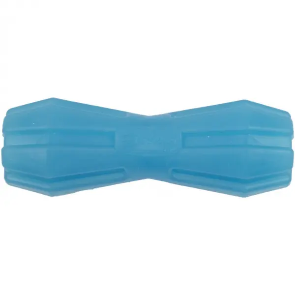 Jucarie in forma de Gantera cu Gaura din cauciuc termoplastic, multicolor, 12 cm