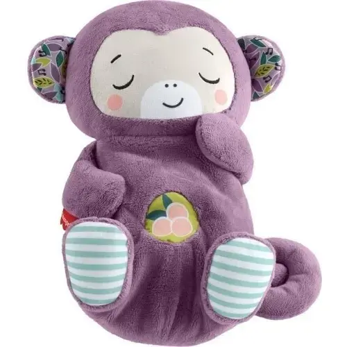 Jucarie interactiva bebelusi, Mattel, muzicala, cu miscare si respiratie, model maimutica, Mov