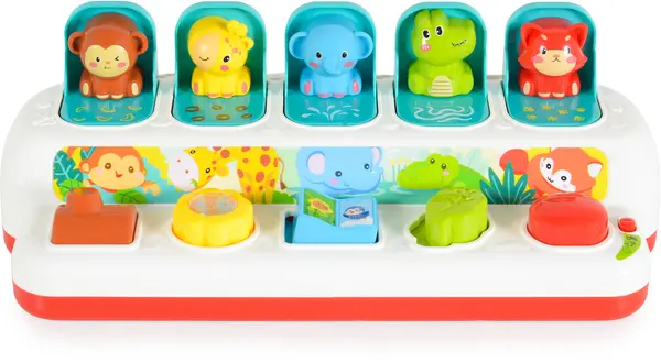 Jucărie interactivă Fivestar Toys - PopUp Jungle, albă