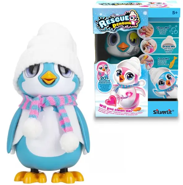 Jucărie interactivă Silverlit - Pinguin, albastru