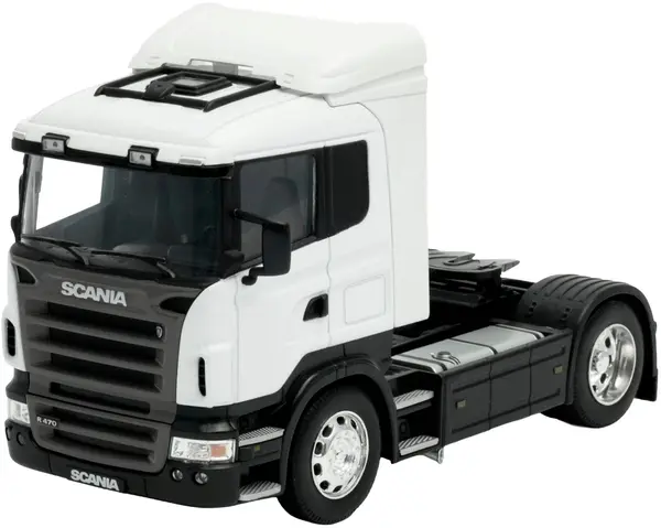 Jucărie metalică Welly - Cap tractor Scania R470, alb, 1:32