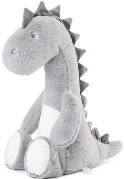 Jucărie moale pentru bebeluşi Tedsy - Dinozaur, gri, 35 cm